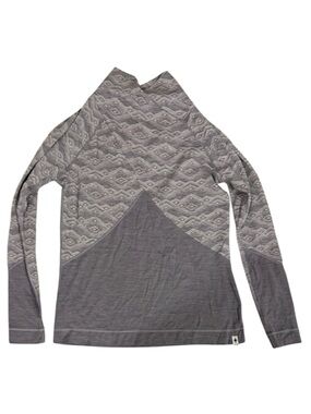 Smartwool Gray Patterned Cowl Neck Sweater